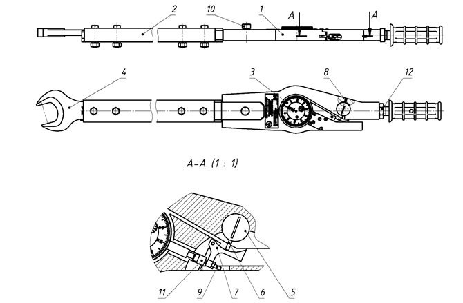 КЛЮЧ МОМЕНТНЫЙ ШКАЛЬНЫЙ (ИНДИКАТОРНЫЙ) КМ600