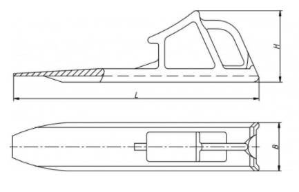 БАШМАК ПРОТИВООТКАТНЫЙ ИСКРОБЕЗОПАСНЫЙ ЛАТУННЫЙ БК-1Л